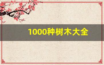 1000种树木大全