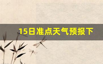 15日准点天气预报下载