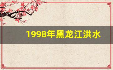 1998年黑龙江洪水