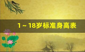 1～18岁标准身高表_睡前三个动作长高10厘米