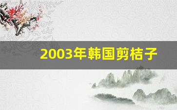 2003年韩国剪桔子工资