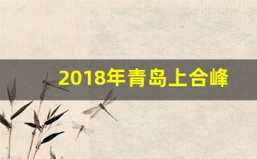 2018年青岛上合峰会时间地点