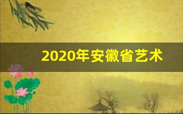 2020年安徽省艺术专业考试简章