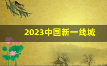 2023中国新一线城市