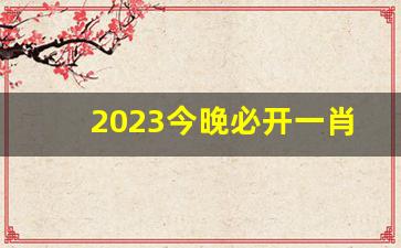 2023今晚必开一肖一码_澳门一肖一码一特一中