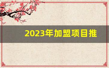 2023年加盟项目推荐