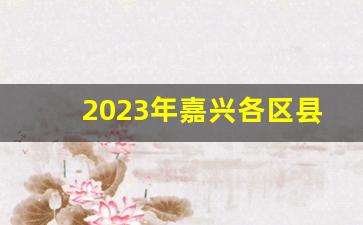 2023年嘉兴各区县GDP