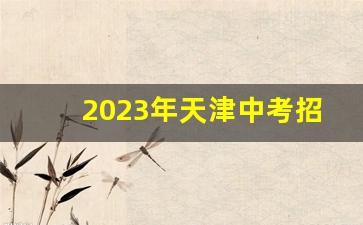 2023年天津中考招生计划表_2023天津高中学位