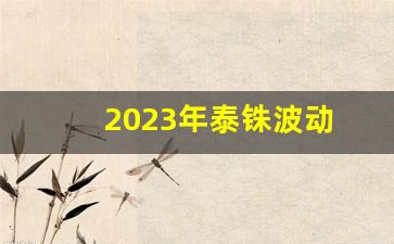 2023年泰铢波动