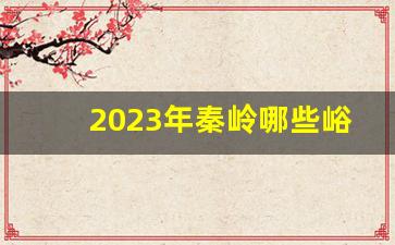 2023年秦岭哪些峪口可以进吗