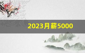 2023月薪5000可以打败多少人