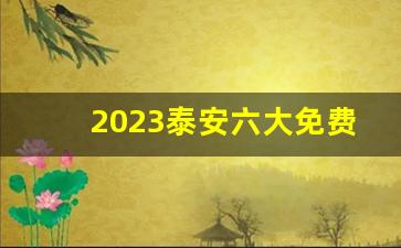 2023泰安六大免费景区_泰安周边短途自驾游