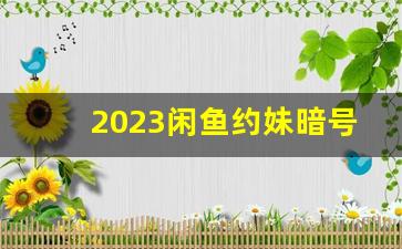 2023闲鱼约妹暗号