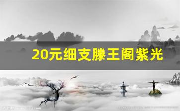 20元细支滕王阁紫光是什么档次