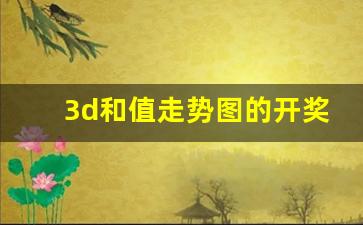 3d和值走势图的开奖结果_福彩3d开奖和值走势及时更新