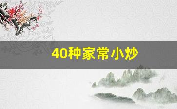 40种家常小炒