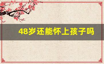 48岁还能怀上孩子吗