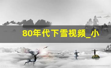 80年代下雪视频_小时候过年下雪的视频