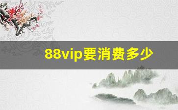 88vip要消费多少钱_88vip积分多少钱一分