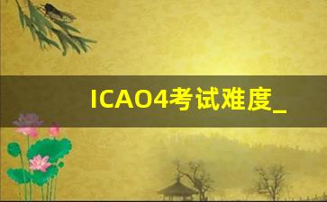 ICAO4考试难度_icao4难度相当于几级