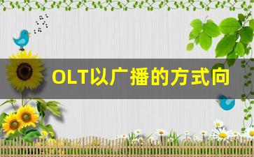 OLT以广播的方式向ONU