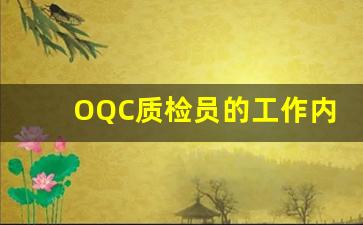 OQC质检员的工作内容_IQC来料检验流程