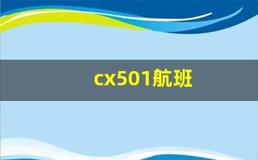 cx501航班