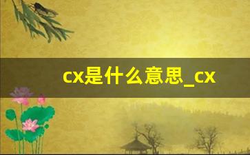 cx是什么意思_cx行为