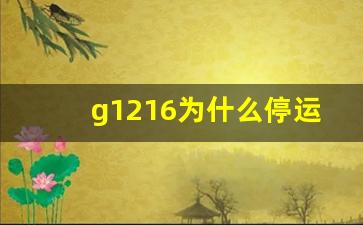 g1216为什么停运_今天南京南站停运通知