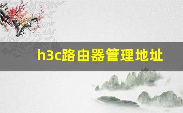 h3c路由器管理地址