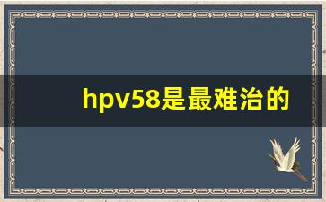 hpv58是最难治的型号吗_hpv病毒有什么症状