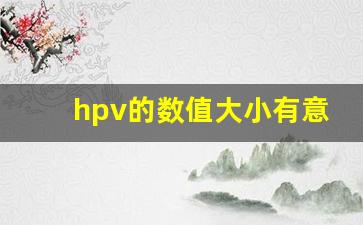 hpv的数值大小有意义吗_hpv检测报告的检测值怎么看