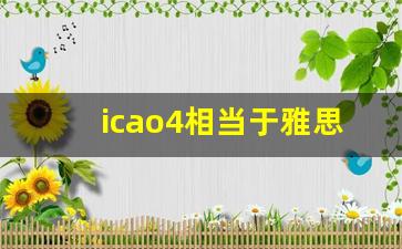 icao4相当于雅思几级_雅思成绩可以抵四六级吗