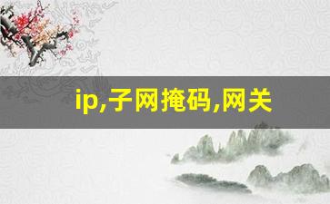 ip,子网掩码,网关_网关地址和ip地址