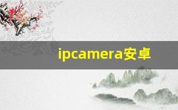 ipcamera安卓通用版_camera监控安卓系统