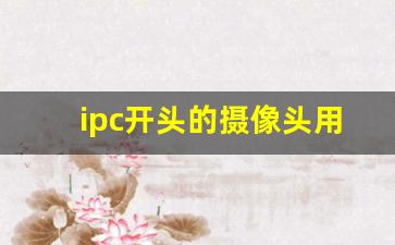 ipc开头的摄像头用什么App_ip摄像头app使用方法