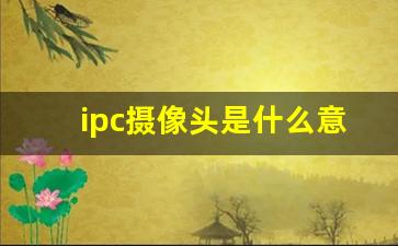 ipc摄像头是什么意思_监控摄像头英文简称