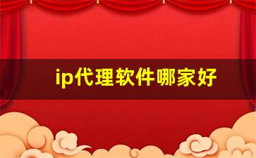 ip代理软件哪家好