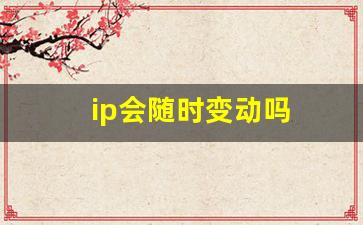 ip会随时变动吗