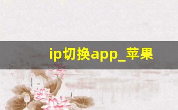 ip切换app_苹果免费ip切换软件