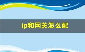 ip和网关怎么配