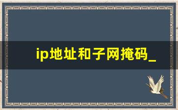 ip地址和子网掩码_IP地址和网络掩码的应用场景