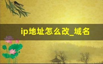 ip地址怎么改_域名注册