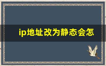 ip地址改为静态会怎样_静态ip网速会更快吗