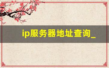 ip服务器地址查询_ip地址查询精确到街道