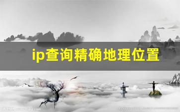 ip查询精确地理位置_ip地址查询精确找人