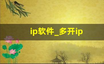 ip软件_多开ip