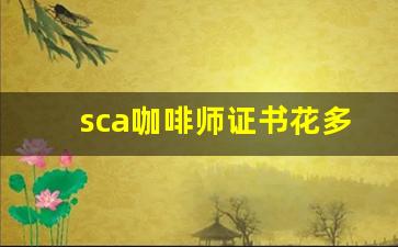 sca咖啡师证书花多少钱_咖啡师一般要学多久