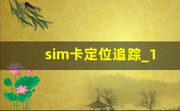 sim卡定位追踪_10元一次查定位