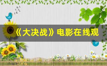 《大决战》电影在线观看国语_cctv4大决战1在线观看